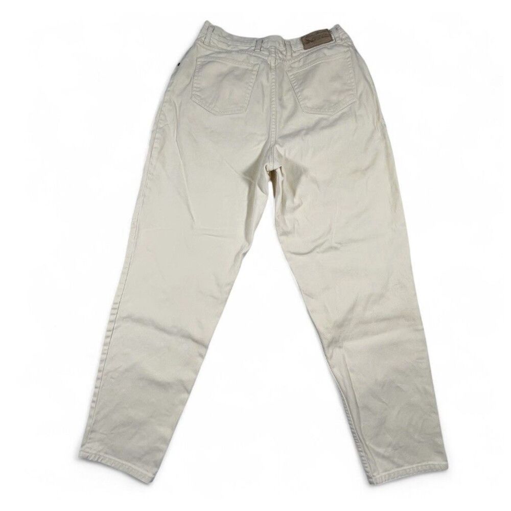 Eddie Bauer Women’s Ivory Straight Leg Jeans 30x31 Size 16 Cotton